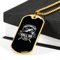 My Fishing Buddies Necklace Stainless Steel or 18k Gold Dog Tag 24" Chain-Express Your Love Gifts