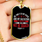 My Fortress Christian Necklace Stainless Steel or 18k Gold Dog Tag 24" Chain-Express Your Love Gifts