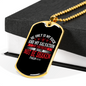 My Fortress Christian Necklace Stainless Steel or 18k Gold Dog Tag 24" Chain-Express Your Love Gifts