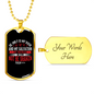 My Fortress Christian Necklace Stainless Steel or 18k Gold Dog Tag 24" Chain-Express Your Love Gifts