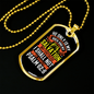 My Fortress My Salvation Psalm 62:6 Necklace Stainless Steel or 18k Gold Dog Tag 24" Chain-Express Your Love Gifts