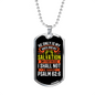 My Fortress My Salvation Psalm 62:6 Necklace Stainless Steel or 18k Gold Dog Tag 24" Chain-Express Your Love Gifts