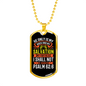 My Fortress My Salvation Psalm 62:6 Necklace Stainless Steel or 18k Gold Dog Tag 24" Chain-Express Your Love Gifts