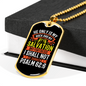 My Fortress My Salvation Psalm 62:6 Necklace Stainless Steel or 18k Gold Dog Tag 24" Chain-Express Your Love Gifts