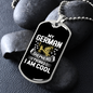 My German Shepherd Thinks I'm Cool Necklace Stainless Steel or 18k Gold Dog Tag 24" Chain-Express Your Love Gifts