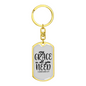My Grace 2 Corinthians 12:9 Keychain Stainless Steel or 18k Gold Dog Tag Keyring-Express Your Love Gifts