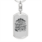 My Grace Is Sufficient Keychain Stainless Steel or 18k Gold Dog Tag Keyring-Express Your Love Gifts