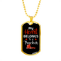 My Heart Belongs To A Trucker Dog Tag Stainless Steel or 18k Gold 24" Chain-Express Your Love Gifts