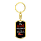 My Heart Belongs To A Trucker Swivel Keychain Dog Tag Stainless Steel or 18k Gold-Express Your Love Gifts