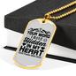 My Heart Christian Necklace Stainless Steel or 18k Gold Dog Tag 24" Chain-Express Your Love Gifts