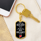 My Heart To You Keychain Stainless Steel or 18k Gold Dog Tag Keyring-Express Your Love Gifts