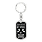 My Hero My Angel My Dad Dog Tag Pendant Keychain Stainless Steel or 18k Gold-Express Your Love Gifts