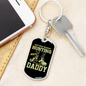 My Hero Wears Hunting Boots Keychain Stainless Steel or 18k Gold Dog Tag Keyring-Express Your Love Gifts