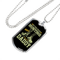 My Hero Wears Hunting Boots Necklace Stainless Steel or 18k Gold Dog Tag 24" Chain-Express Your Love Gifts
