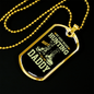 My Hero Wears Hunting Boots Necklace Stainless Steel or 18k Gold Dog Tag 24" Chain-Express Your Love Gifts