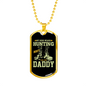 My Hero Wears Hunting Boots Necklace Stainless Steel or 18k Gold Dog Tag 24" Chain-Express Your Love Gifts
