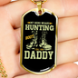 My Hero Wears Hunting Boots Necklace Stainless Steel or 18k Gold Dog Tag 24" Chain-Express Your Love Gifts