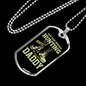 My Hero Wears Hunting Boots Necklace Stainless Steel or 18k Gold Dog Tag 24" Chain-Express Your Love Gifts