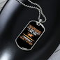 My Horse Doesn't Like You Horse Necklace Stainless Steel or 18k Gold Dog Tag 24" Chain-Express Your Love Gifts