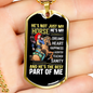 My Horse is the Best Part of Me Horse Necklace Stainless Steel or 18k Gold Dog Tag 24" Chain-Express Your Love Gifts