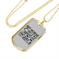 My Horse Isn't Spoiled Horse Necklace Stainless Steel or 18k Gold Dog Tag 24" Chain-Express Your Love Gifts