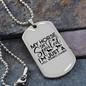 My Horse Isn't Spoiled Horse Necklace Stainless Steel or 18k Gold Dog Tag 24" Chain-Express Your Love Gifts