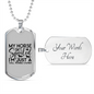 My Horse Isn't Spoiled Horse Necklace Stainless Steel or 18k Gold Dog Tag 24" Chain-Express Your Love Gifts