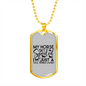 My Horse Isn't Spoiled Horse Necklace Stainless Steel or 18k Gold Dog Tag 24" Chain-Express Your Love Gifts