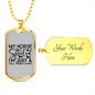 My Horse Isn't Spoiled Horse Necklace Stainless Steel or 18k Gold Dog Tag 24" Chain-Express Your Love Gifts