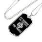 My Husband Still Plays Firefighter Gift Stainless Steel or 18k Gold Dog Tag 24" Chain-Express Your Love Gifts