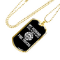 My Husband Still Plays Firefighter Gift Stainless Steel or 18k Gold Dog Tag 24" Chain-Express Your Love Gifts