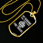 My Husband Still Plays Firefighter Gift Stainless Steel or 18k Gold Dog Tag 24" Chain-Express Your Love Gifts