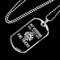 My Husband Still Plays Firefighter Gift Stainless Steel or 18k Gold Dog Tag 24" Chain-Express Your Love Gifts