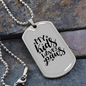 My Kids Have Paws Necklace Stainless Steel or 18k Gold Dog Tag 24" Chain-Express Your Love Gifts