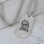 My Kids Have Paws Necklace Stainless Steel or 18k Gold Dog Tag 24" Chain-Express Your Love Gifts