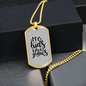 My Kids Have Paws Necklace Stainless Steel or 18k Gold Dog Tag 24" Chain-Express Your Love Gifts