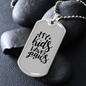 My Kids Have Paws Necklace Stainless Steel or 18k Gold Dog Tag 24" Chain-Express Your Love Gifts