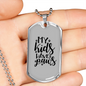 My Kids Have Paws Necklace Stainless Steel or 18k Gold Dog Tag 24" Chain-Express Your Love Gifts