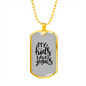 My Kids Have Paws Necklace Stainless Steel or 18k Gold Dog Tag 24" Chain-Express Your Love Gifts