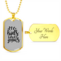 My Kids Have Paws Necklace Stainless Steel or 18k Gold Dog Tag 24" Chain-Express Your Love Gifts