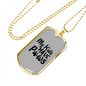 My Kids Have Paws Transparent Necklace Stainless Steel or 18k Gold Dog Tag 24" Chain-Express Your Love Gifts