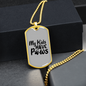 My Kids Have Paws Transparent Necklace Stainless Steel or 18k Gold Dog Tag 24" Chain-Express Your Love Gifts