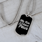 My Kids Have Paws White Plain Necklace Stainless Steel or 18k Gold Dog Tag 24" Chain-Express Your Love Gifts