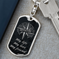 My Life Adventure Keychain Stainless Steel or 18k Gold Dog Tag Keyring-Express Your Love Gifts