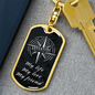My Life Adventure Keychain Stainless Steel or 18k Gold Dog Tag Keyring-Express Your Love Gifts
