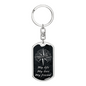 My Life Adventure Keychain Stainless Steel or 18k Gold Dog Tag Keyring-Express Your Love Gifts