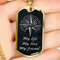 My Life Adventure Necklace Stainless Steel or 18k Gold Dog Tag 24" Chain-Express Your Love Gifts