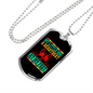 My Little Dog Green Necklace Stainless Steel or 18k Gold Dog Tag 24" Chain-Express Your Love Gifts
