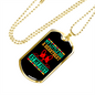 My Little Dog Green Necklace Stainless Steel or 18k Gold Dog Tag 24" Chain-Express Your Love Gifts