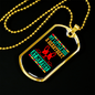My Little Dog Green Necklace Stainless Steel or 18k Gold Dog Tag 24" Chain-Express Your Love Gifts